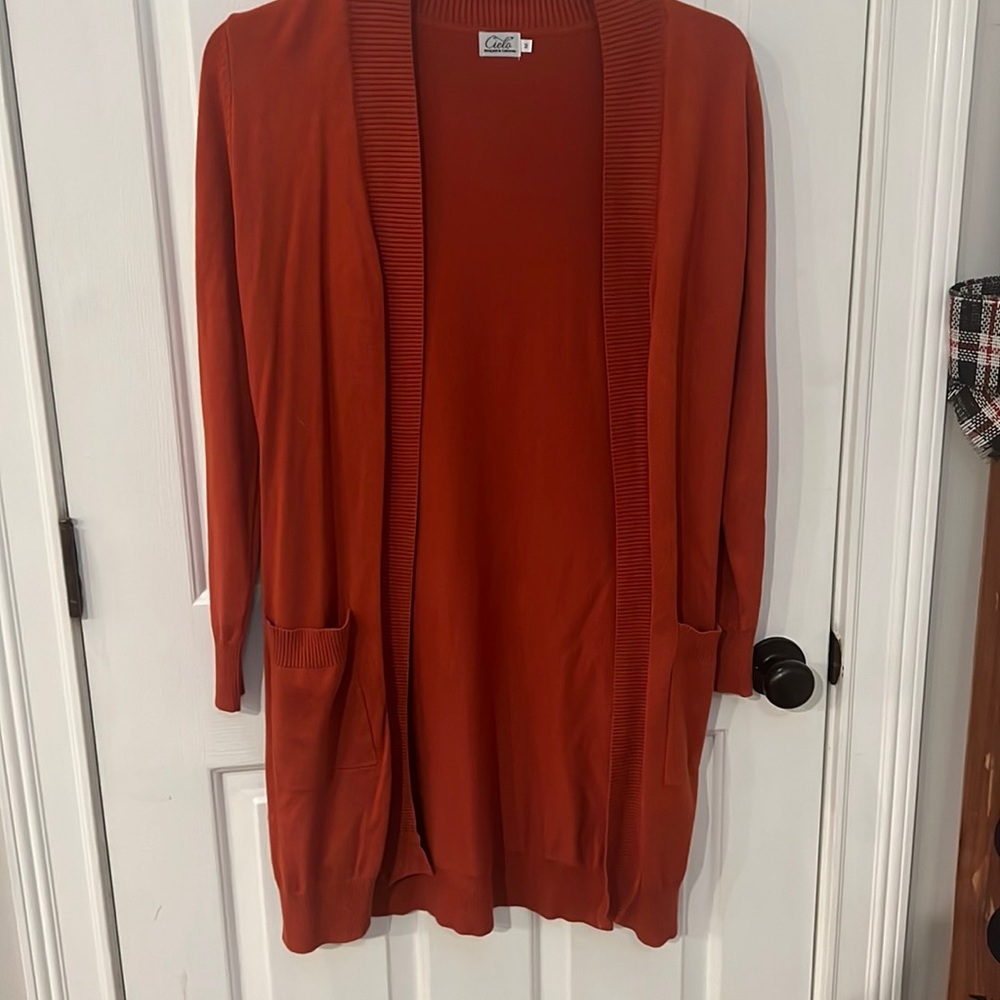 Burnt orange cardigan